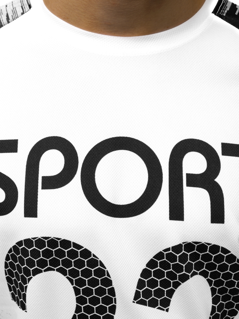 Vīriešu T-krekls balts-melns OZONEE JS/KS2068Z