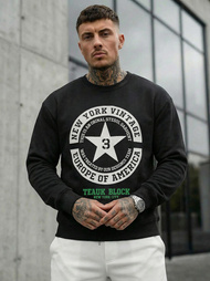 Vīriešu džemperis melns OZONEE JS/8B1768/3