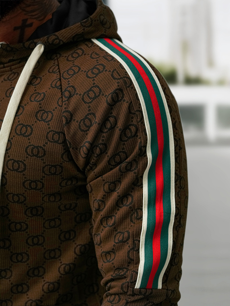 Vīriešu treniņtērps tumši-smilšu OZONEE O/FF5111AB