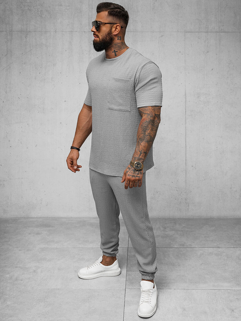 Vīriešu t-krekls pelēks OZONEE O/Y960T