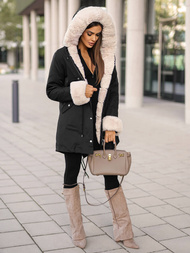 Sieviešu ziemas jaka melna OZONEE JS/M763/392Z