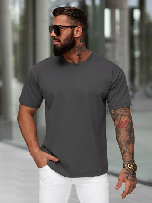 Vīriešu t-krekls grafīta OZONEE JS/67T1298/5