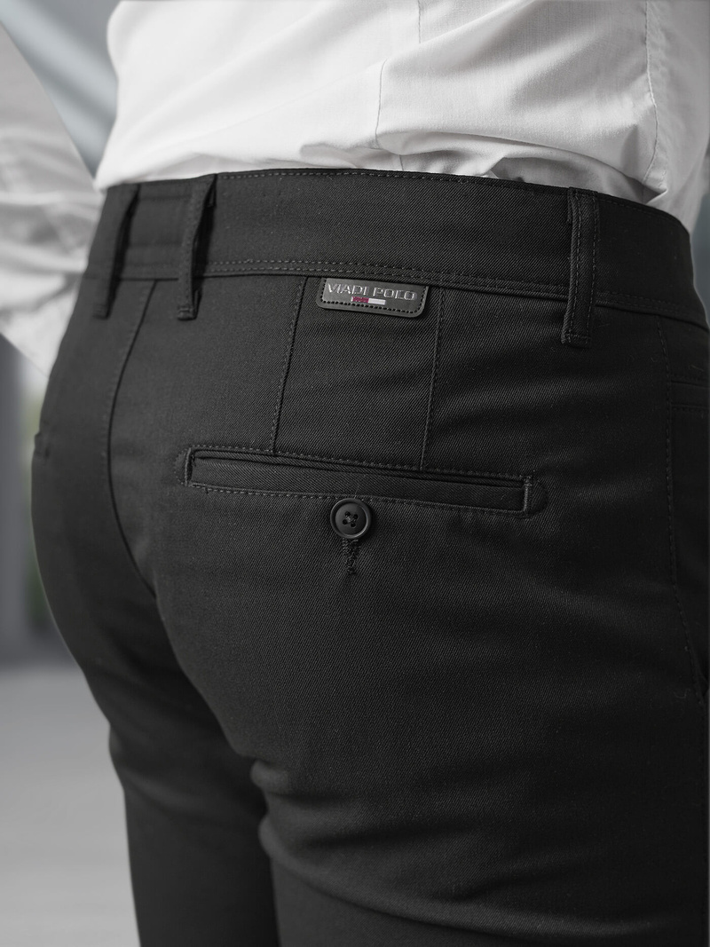 Vīriešu chino bikses melni OZONEE V/6545