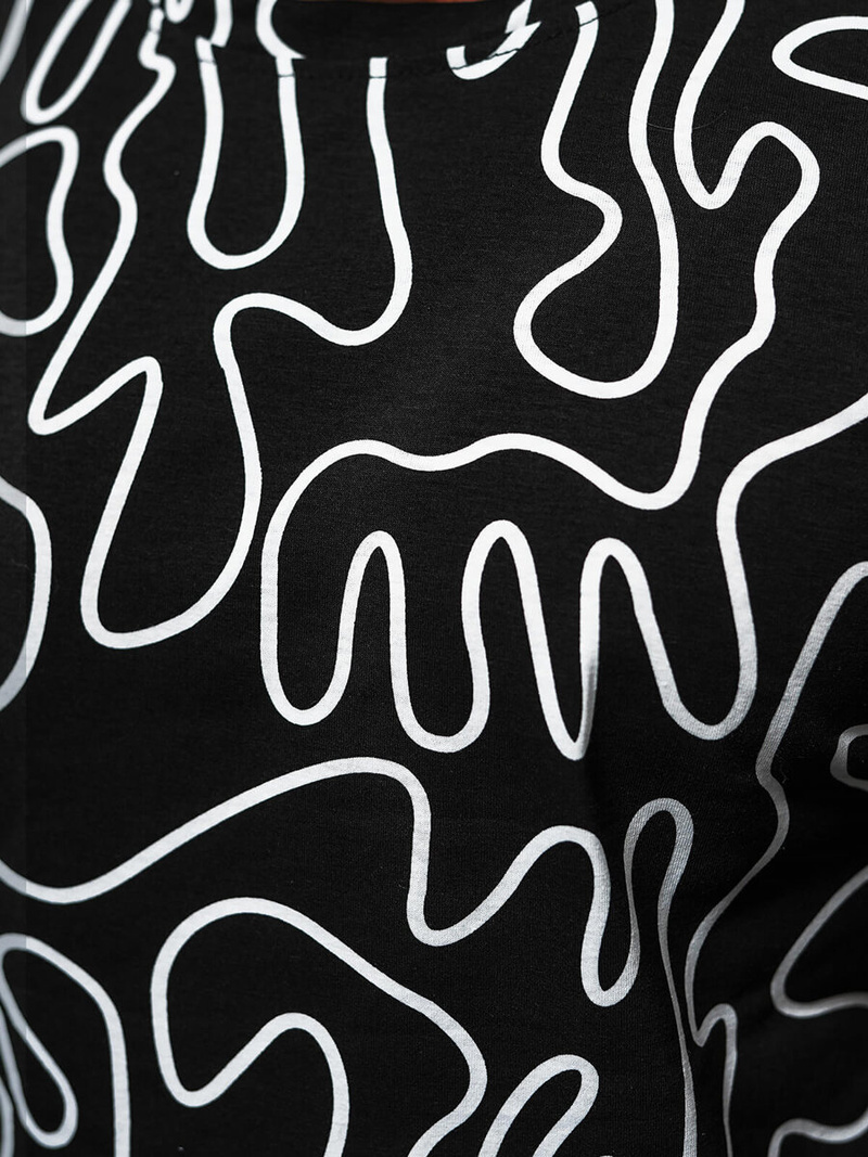 Vīriešu T-krekls Melns OZONEE JS/8T1198/3