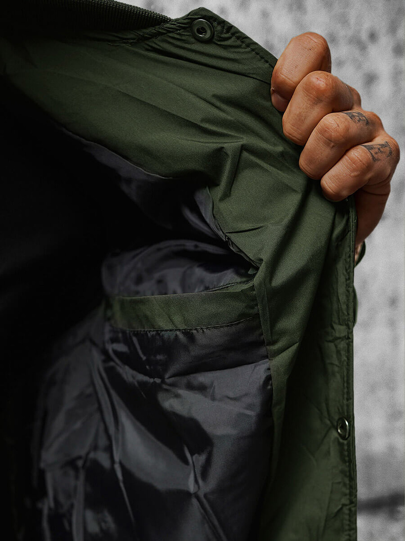 Vīriešu pārejas virsjaka zaļa OZONEE JS/84M3020/136