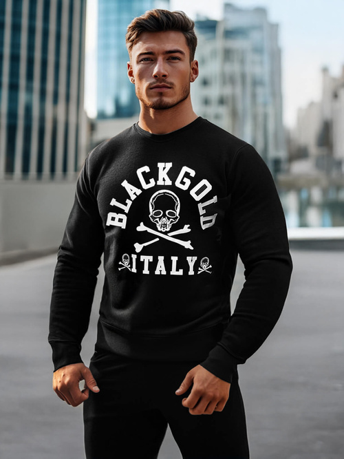 Vīriešu džemperis melns OZONEE NB/MF2013Z