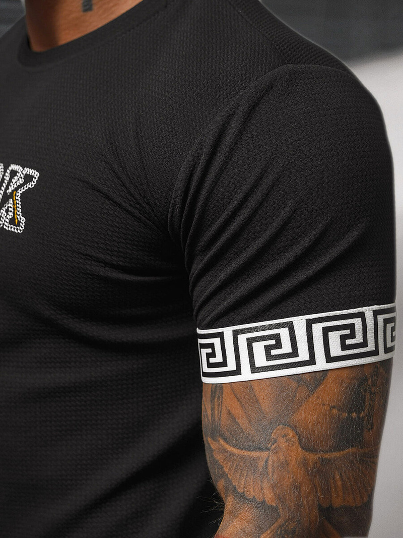 Vīriešu t-krekls melns OZONEE O/T7571