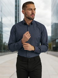 Vīriešu krekls tumši zila OZONEE V/V186