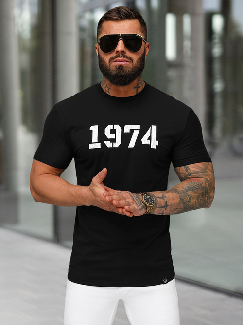 Vīriešu t-krekls melns OZONEE NB/MT3130