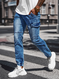 Vīriešu jogger bikses debesu zili OZONEE NB/MP0058B