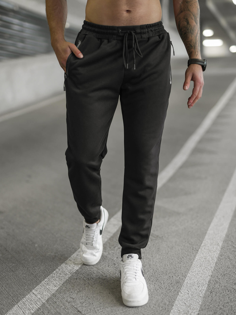 Vīriešu sporta bikses melni OZONEE JS/17K1998/3