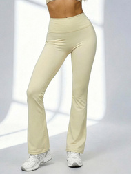 Sieviešu legingi ar platām kājām ecru OZONEE JS/17K570/1Z