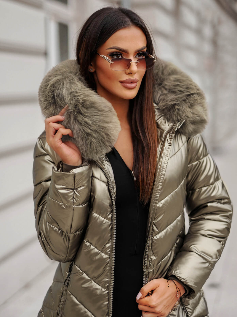 Sieviešu jaka zelts OZONEE JS/16M9100/403Z