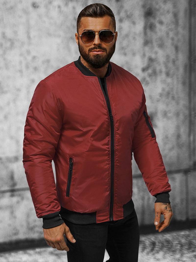 Vīriešu virsjaka bordosarkana OZONEE JS/AK95Z