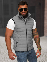 Vīriešu veste pelēka OZONEE JS/31M5065/128