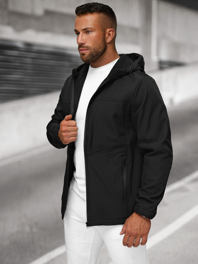 Vīriešu softshell jaka melns OZONEE JS/27B6523/3