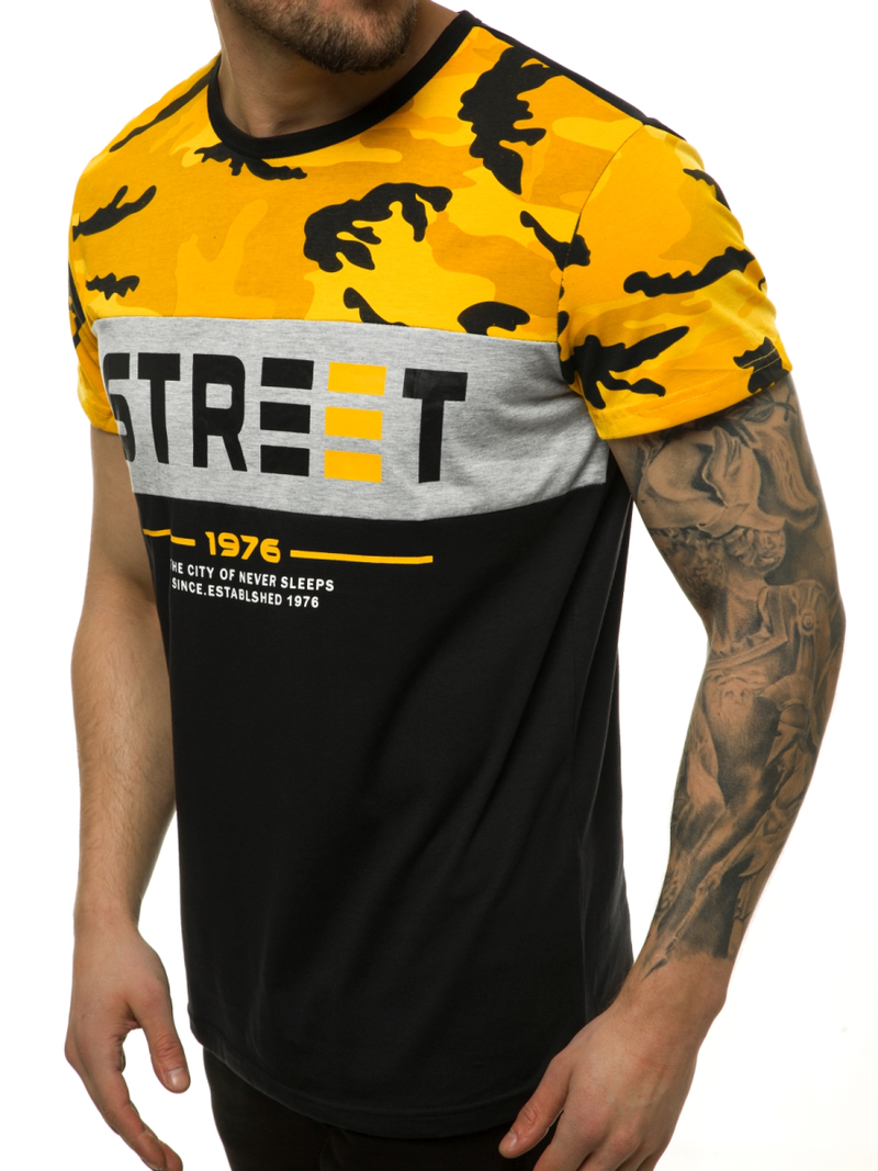 Vīriešu T-krekls melns OZONEE JS/SS11105