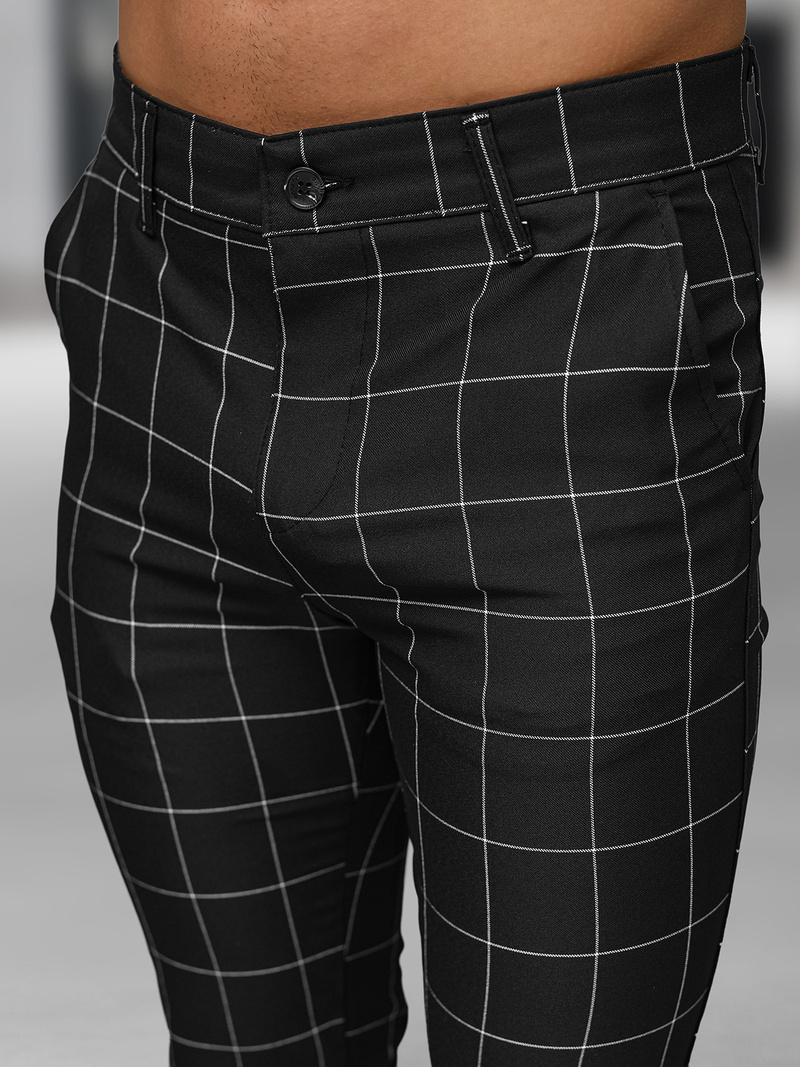 Vīriešu chino bikses melnas OZONEE DJ/5505Z