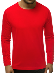 Vīriešu T-krekls ar garām piedurknēm sarkani OZONEE JS/CX01