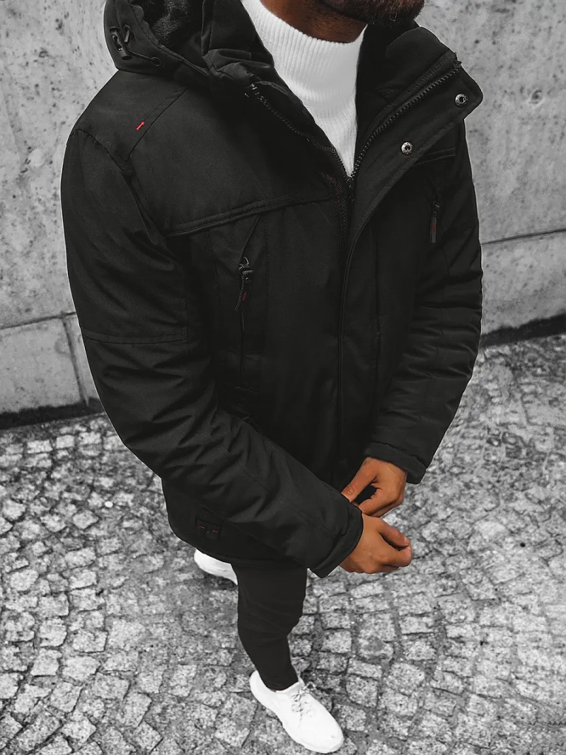 Vīriešu virsjaka melna OZONEE JS/M717/392