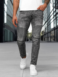 Vīriešu džinsi debesu melni OZONEE NB/MP0069NZ