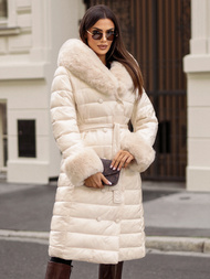 Sieviešu mētelis smilšu OZONEE JS/5M3160/254/BZ