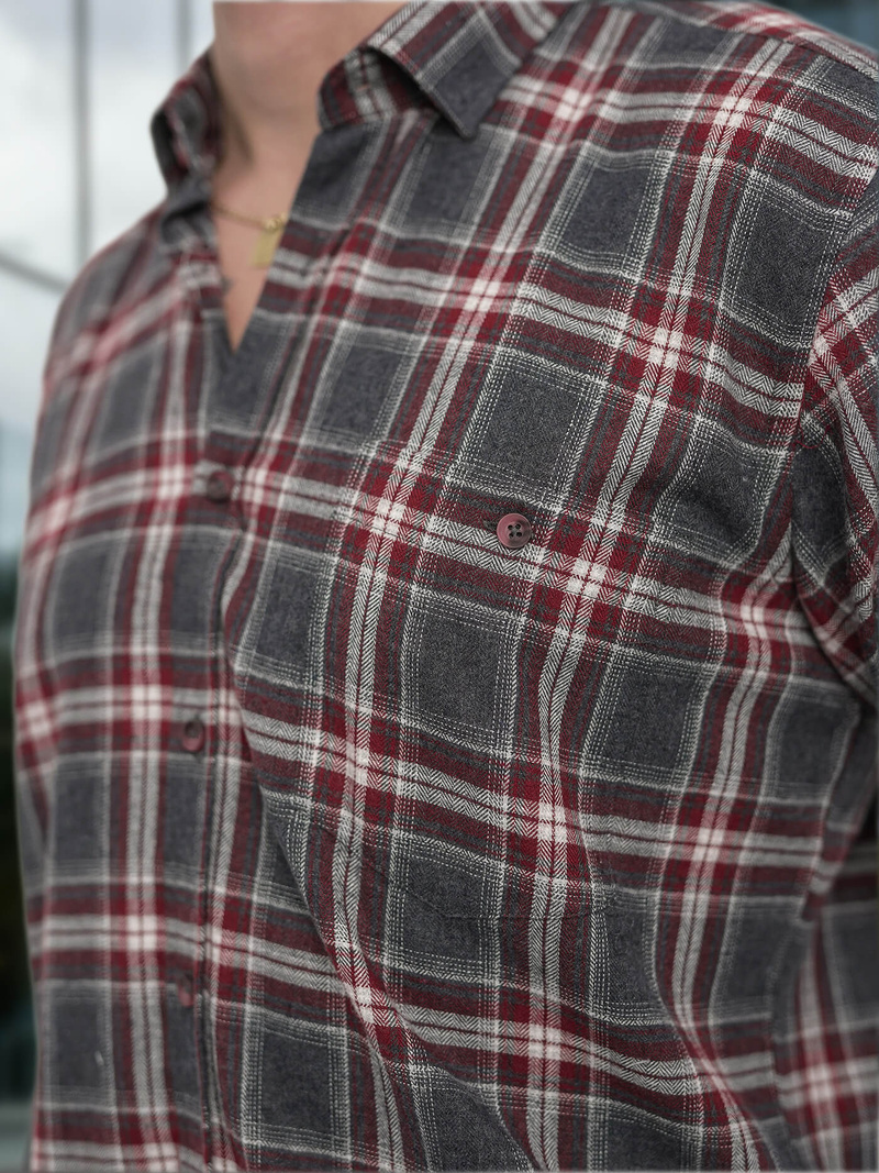 Vīriešu krekls bordosarkana OZONEE V/V178Z