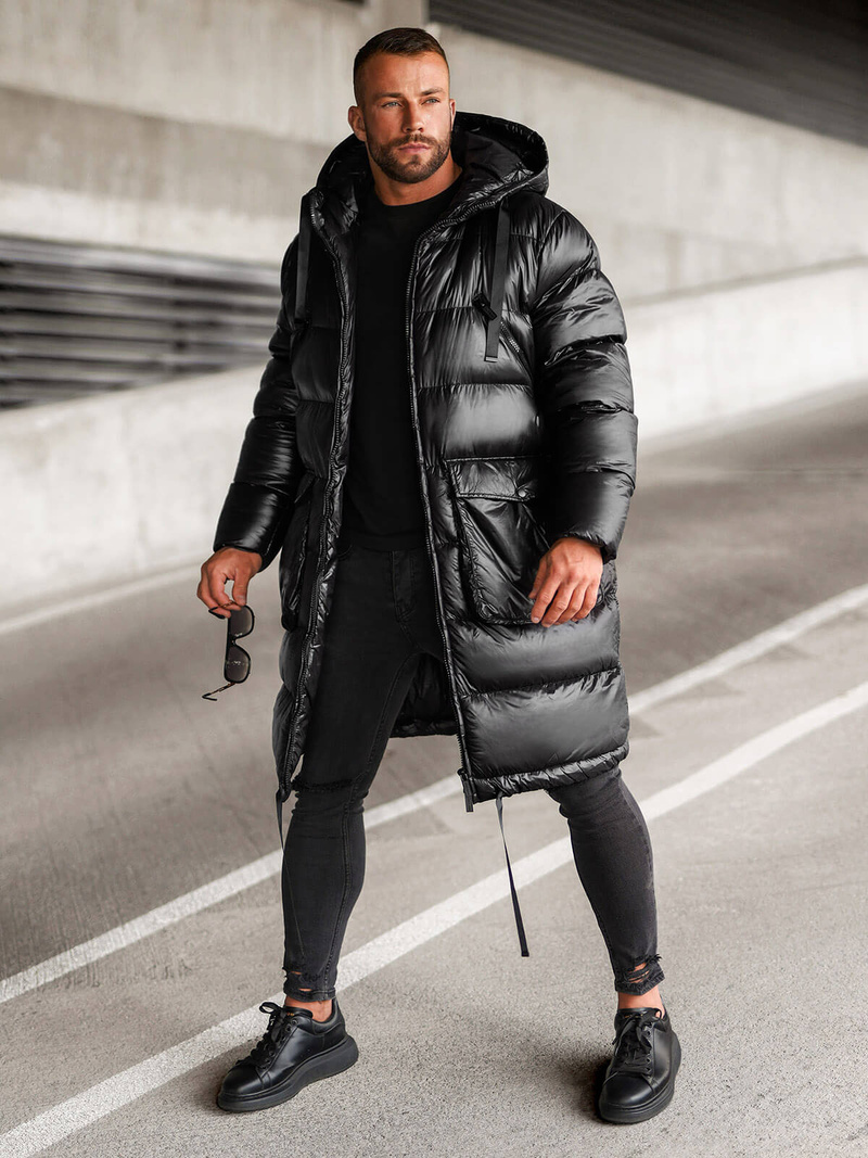 Vīriešu ziemas jaka melnā OZONEE O/M3205Z