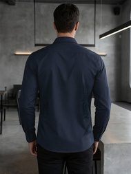 Vīriešu krekls tumši zila OZONEE V/V188Z