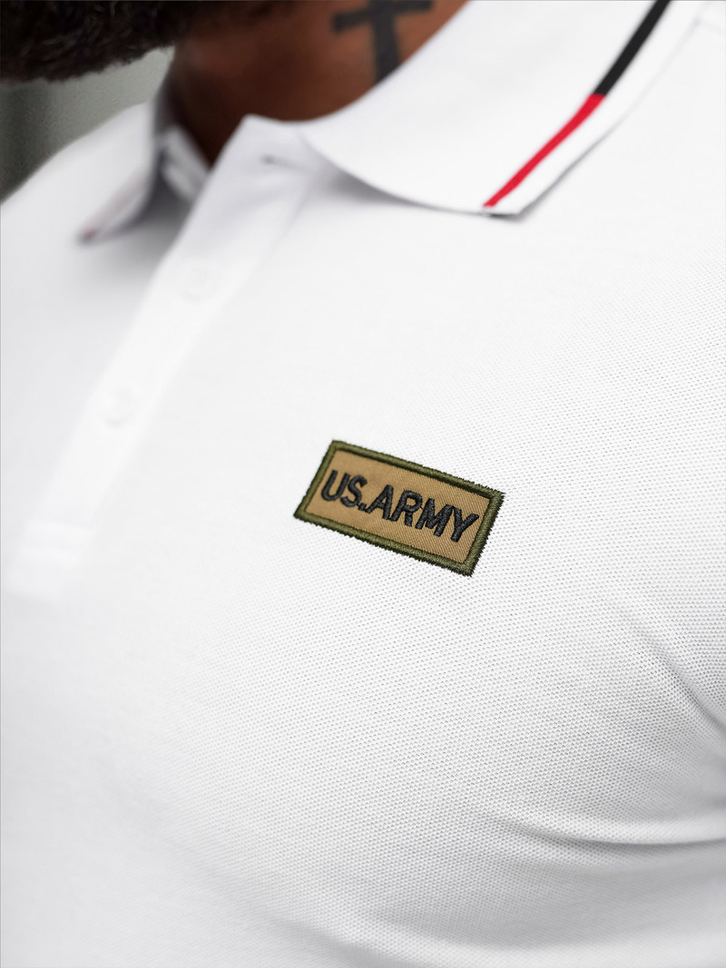 Vīriešu polo krekls balts OZONEE NB/MT3144