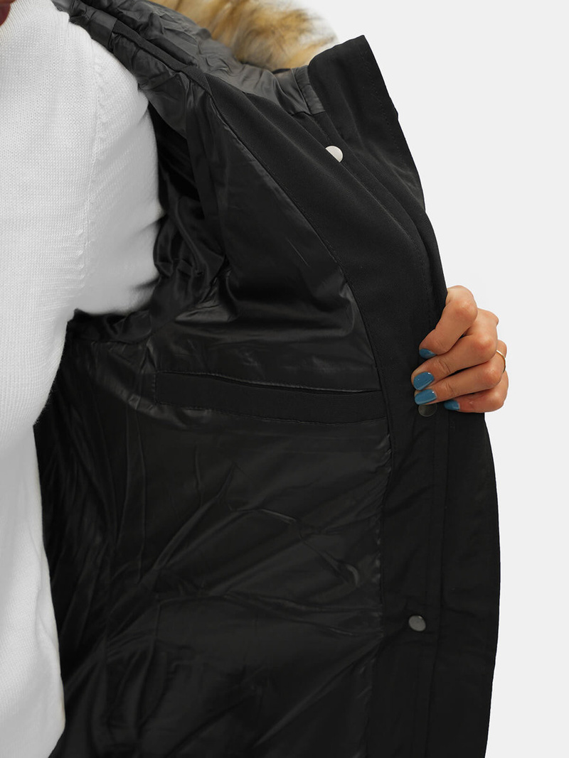 Sieviešu ziemas jaka melna OZONEE JS/M781/392