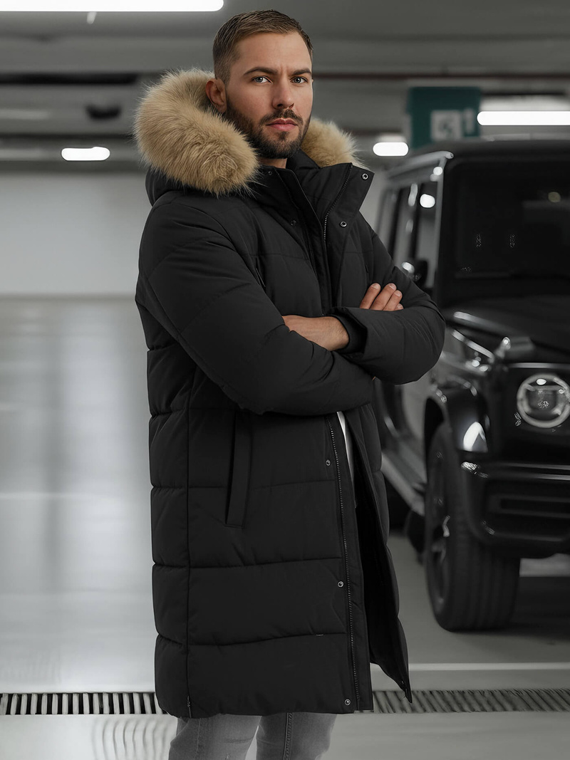 Vīriešu parka melna OZONEE JS/25M9803/392Z
