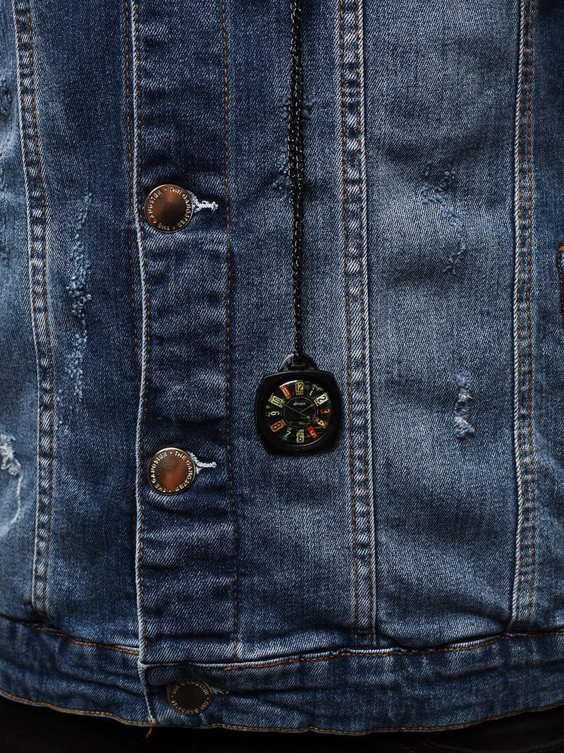 Vīriešu džinsa virsjaka tumši-debesu zila OZONEE G/600