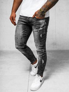 Vīriešu džinsi melni OZONEE NB/MP007NZ