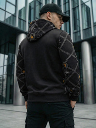 Vīriešu džemperis ar kapuci melns OZONEE O/B267Z