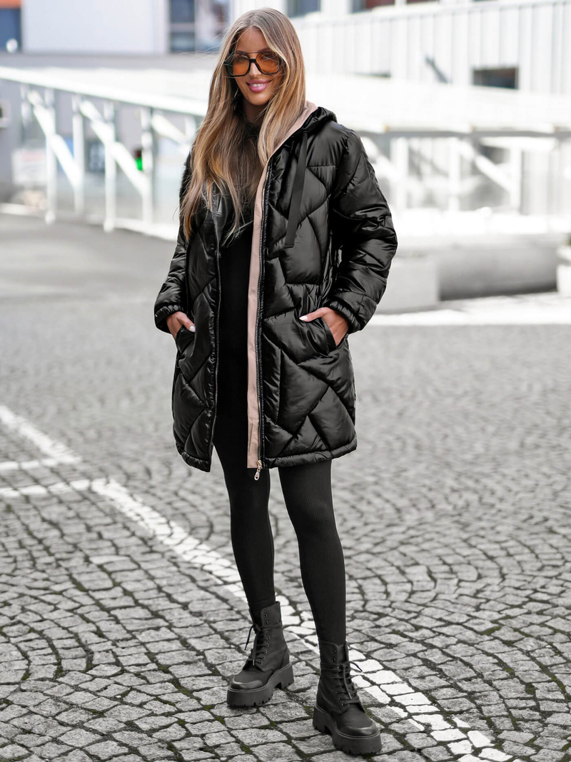 Sieviešu jaka melna OZONEE JS/5M3189/392Z