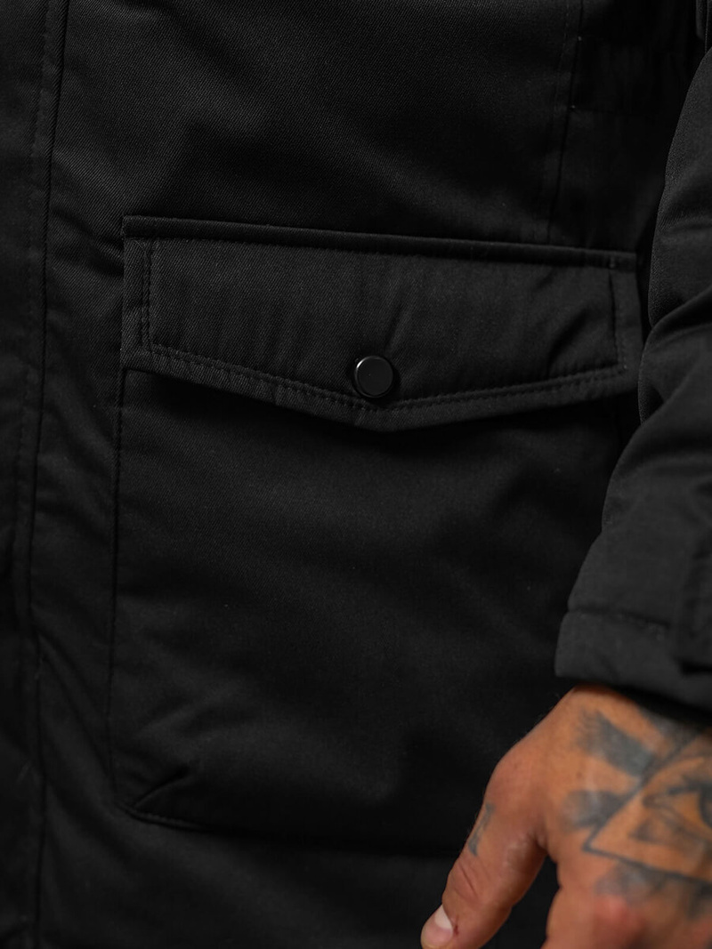 Vīriešu parka melna OZONEE JS/5M120/392