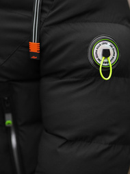 Vīriešu parka melns OZONEE JS/22M61/392