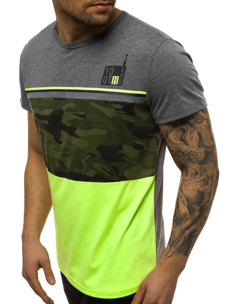 Vīriešu T-krekls grafīta OZONEE JS/SS10979