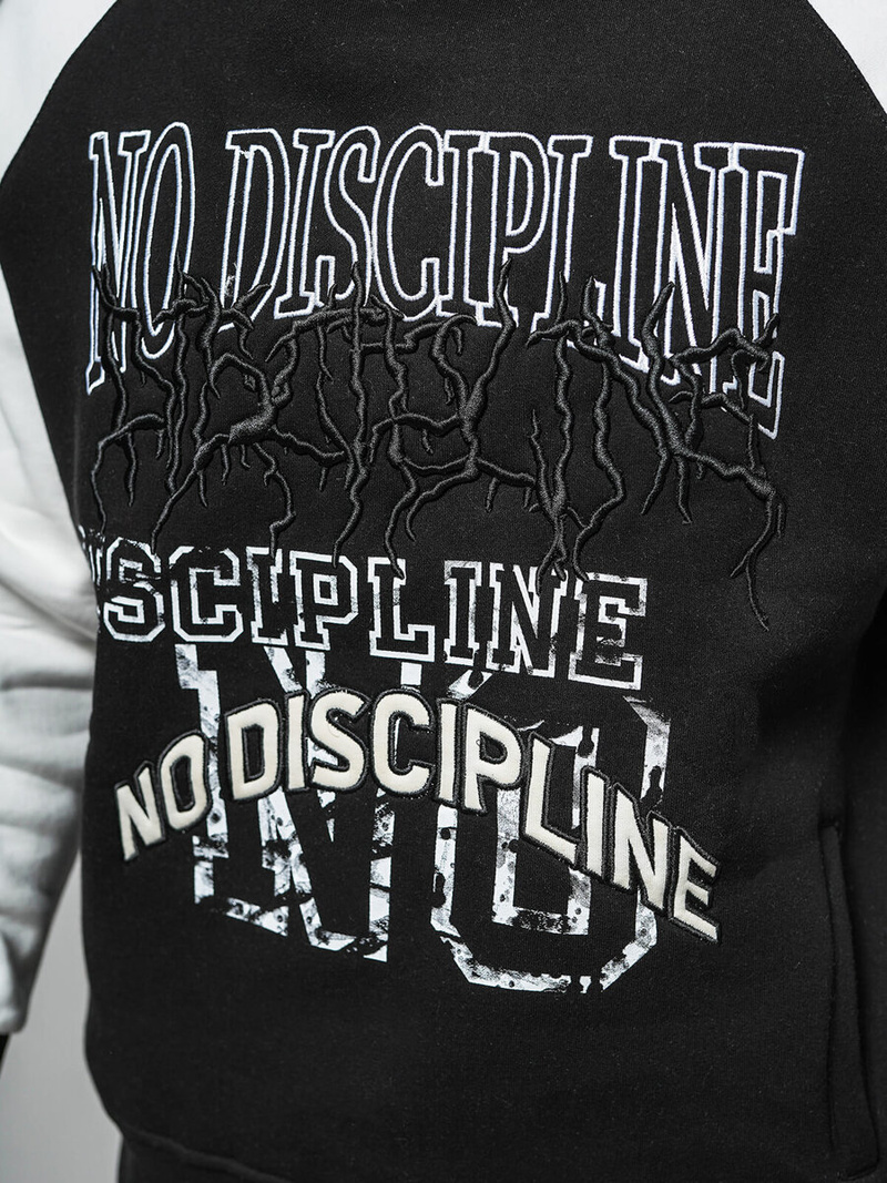 Džemperis ar kapuci melna OZONEE O/SWE23037