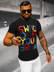 Vīriešu T-krekls Melns OZONEE O/T125/3Z