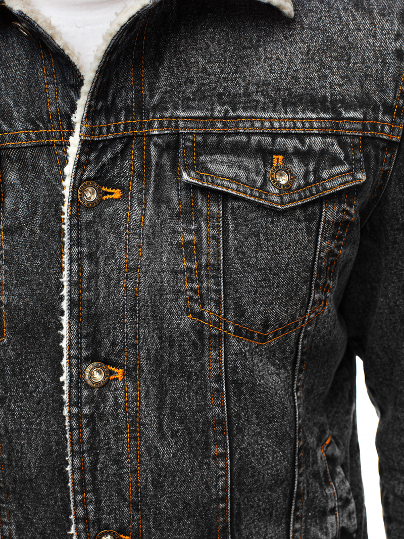 Vīriešu džinsa virsjaka grafīta OZONEE JB/JP1109