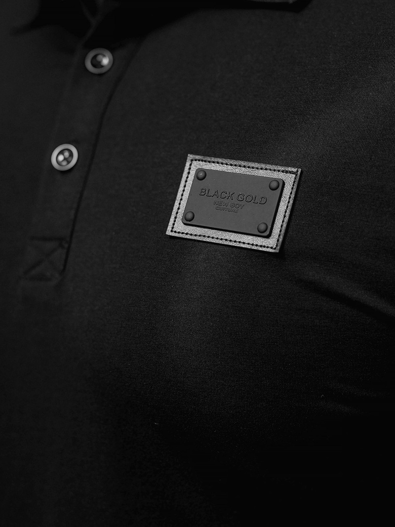 Vīriešu polo krekls melns OZONEE NB/MT3018Z