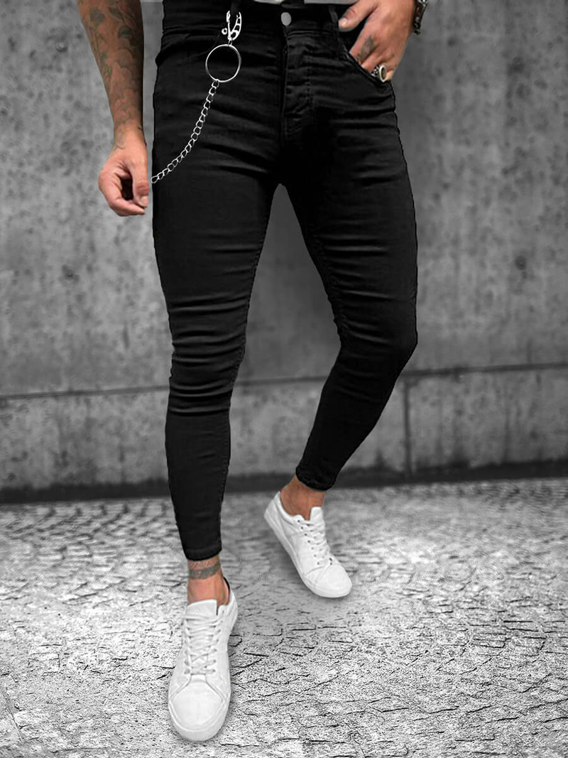 Vīriešu džinsi melni OZONEE O/241SP