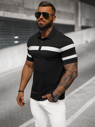 Vīriešu polo krekls melns OZONEE NB/MT3108