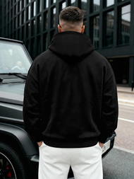 Vīriešu džemperis ar kapuci melna OZONEE JS/8B1968/3