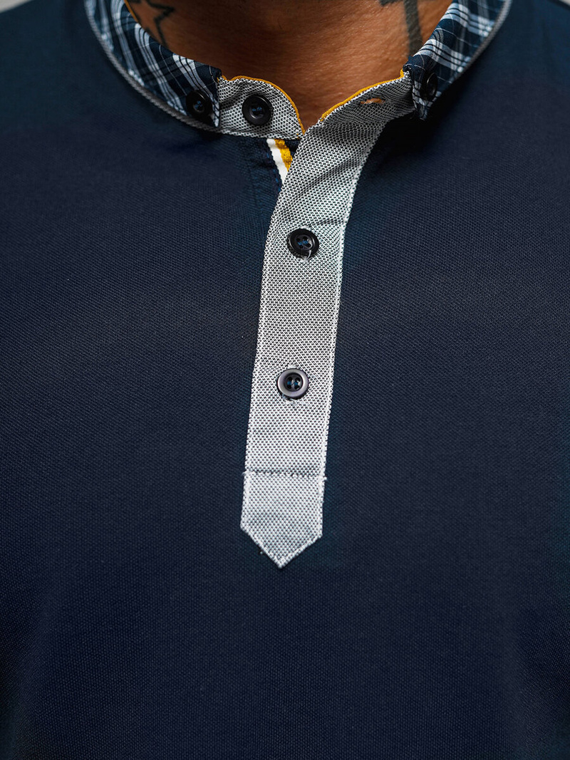 Vīriešu polo krekls tumši zila OZONEE O/DA803