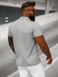 Vīriešu polo krekls pelēka OZONEE JS/8T80/2Z