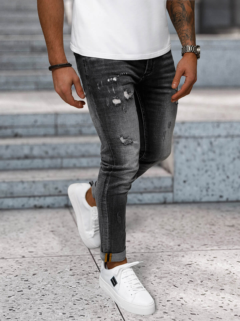 Vīriešu džinsi debesu melni OZONEE NB/MP0169G