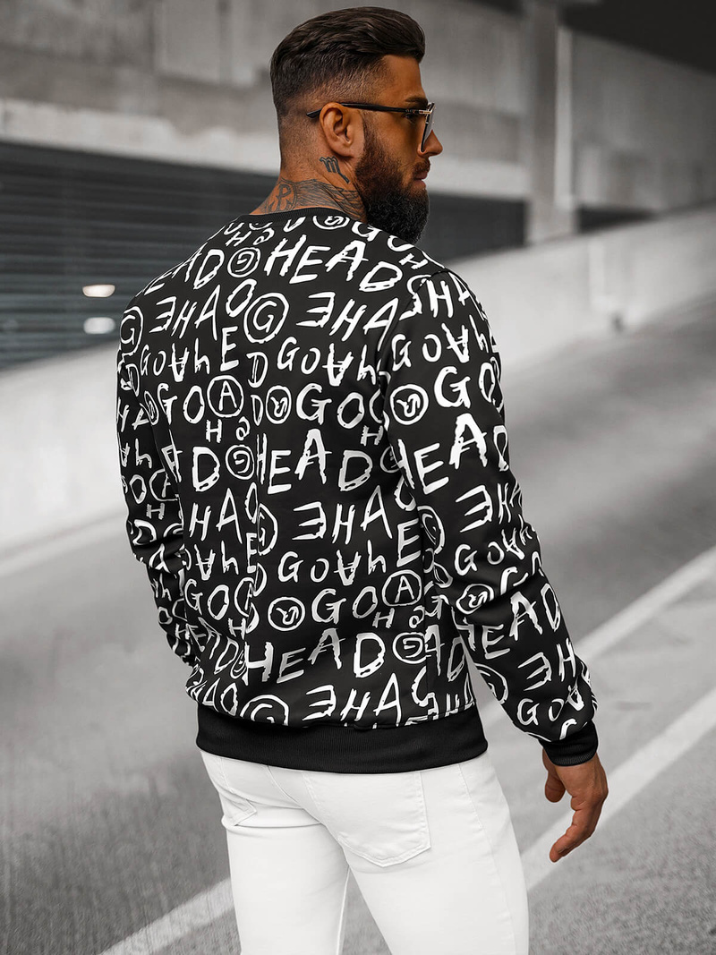 Vīriešu jaka melna OZONEE JS/8B1221/3